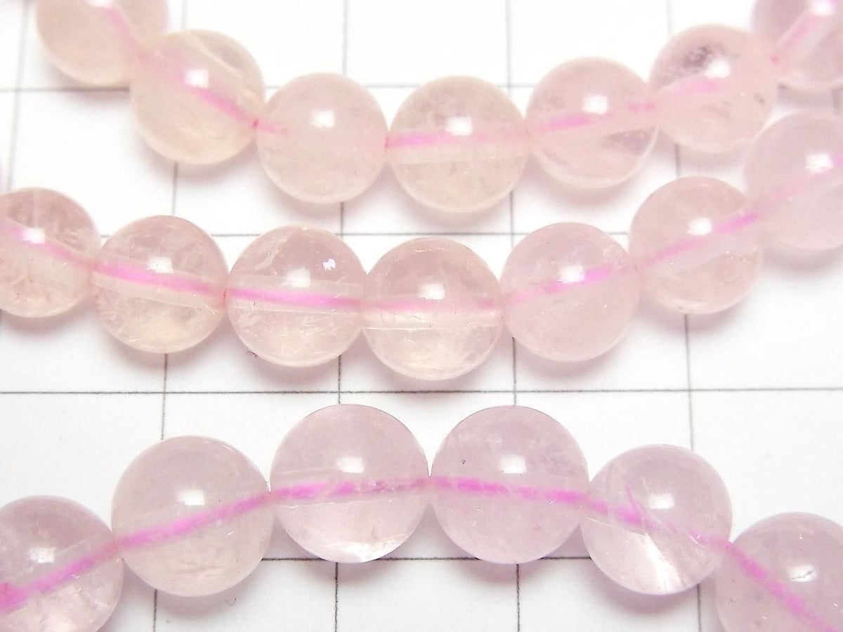 Morganite AAA Round 8mm 1strand beads (Bracelet)