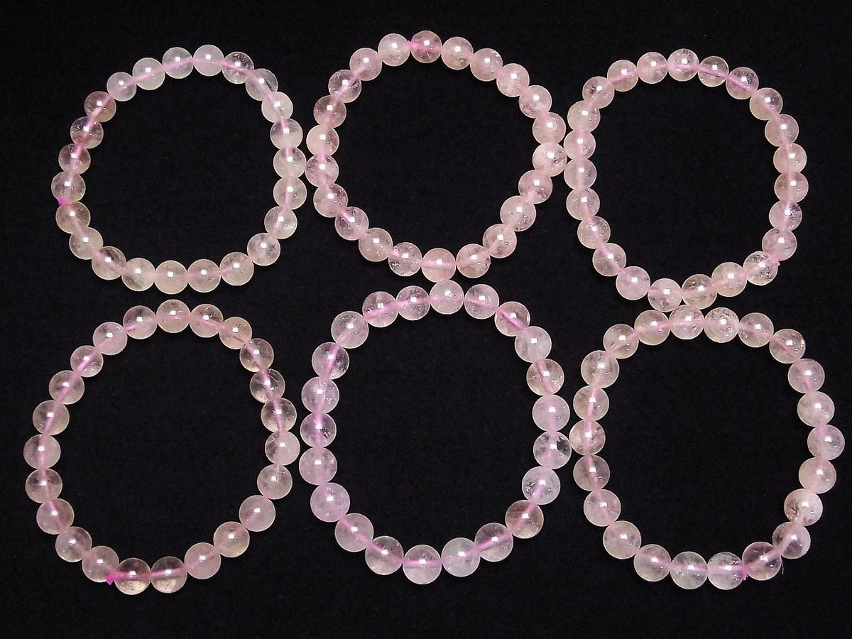Morganite AAA Round 8mm 1strand beads (Bracelet)