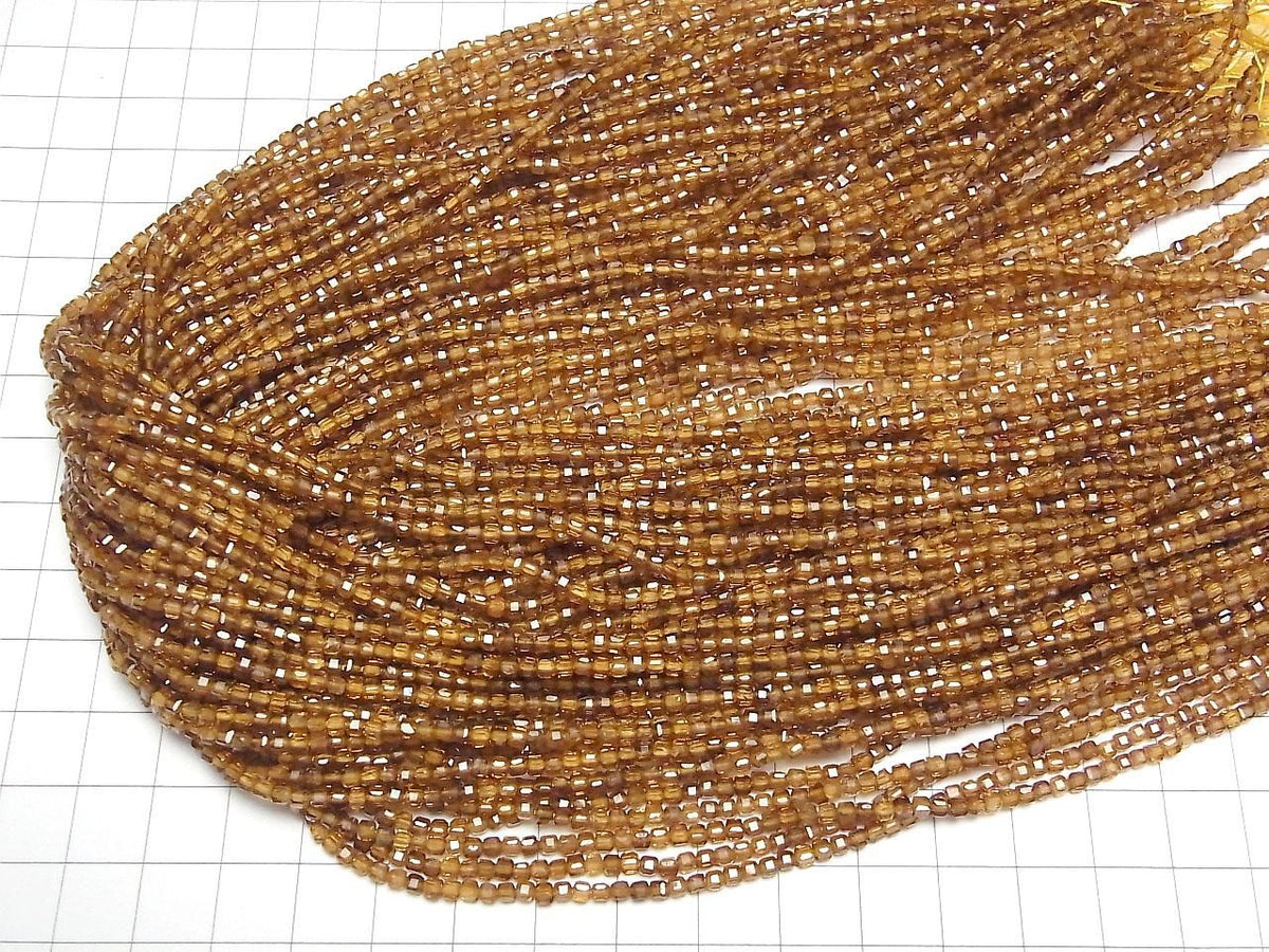 High Quality Hessonite Garnet AAA Cube Shape 2x2x2mm 1strand beads (aprx.15inch/37cm)High Quality!