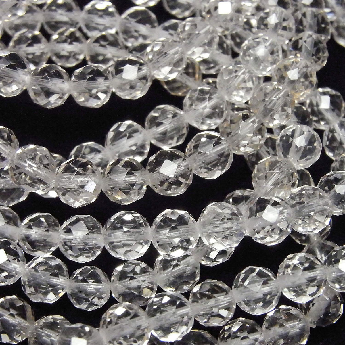 Crystal AAA- 64 Faceted Round 6mm 1strand beads (Bracelet) High Quality!