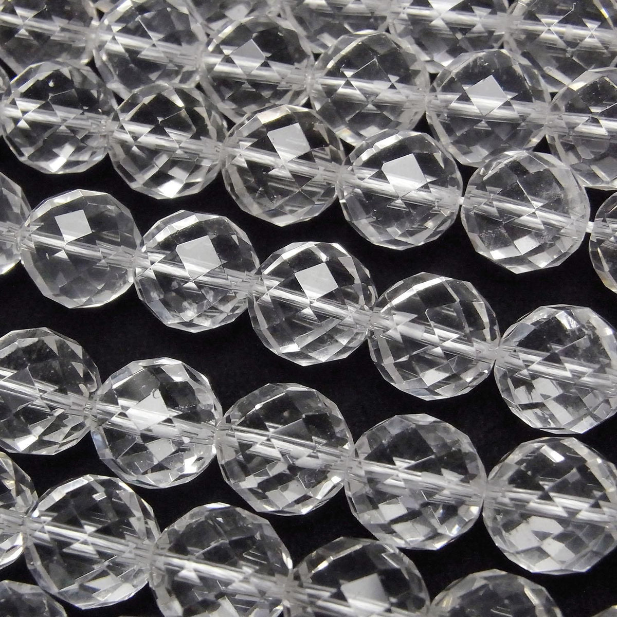 Crystal AAA- 64 Faceted Round 10mm half or 1strand beads (approx. 15 inches/36 cm) High Quality!