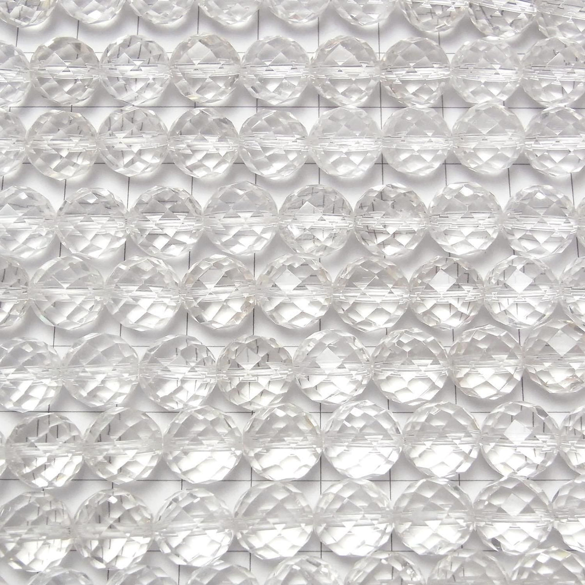 Crystal AAA- 64 Faceted Round 10mm half or 1strand beads (approx. 15 inches/36 cm) High Quality!