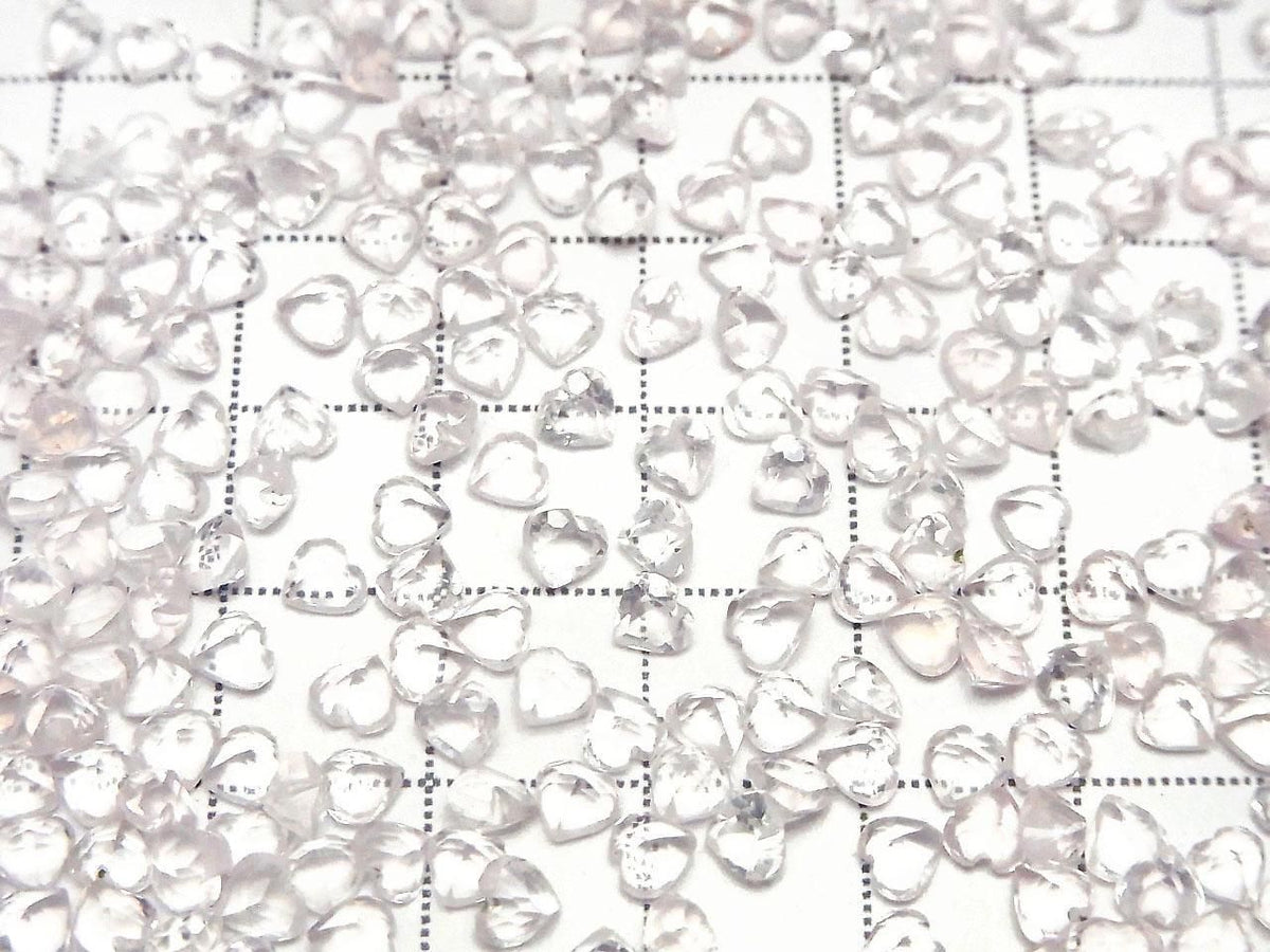 High Quality Rose Quartz AAA Loose Stone Heart Shape Faceted 4x4mm 10pcs
