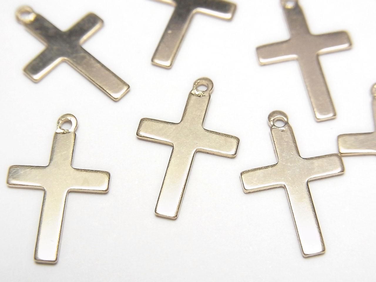 14KGF Charm 16.5x10mm Cross 1pc