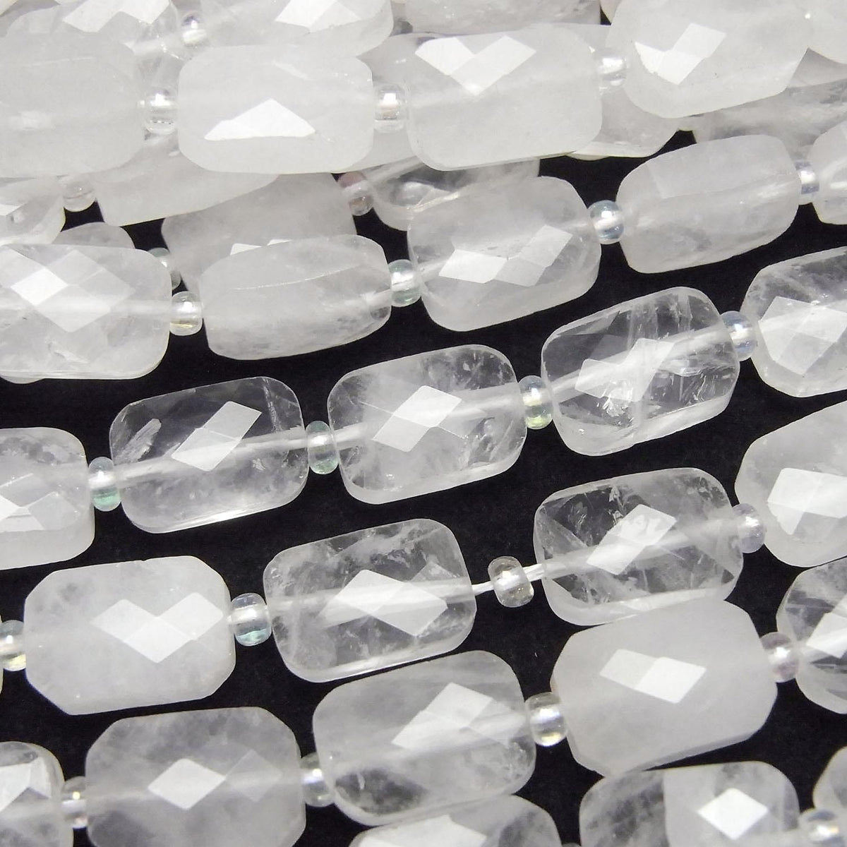 Crystal AA Faceted Rectangle 12x8mm half or 1strand beads (approx. 14inch/34cm)