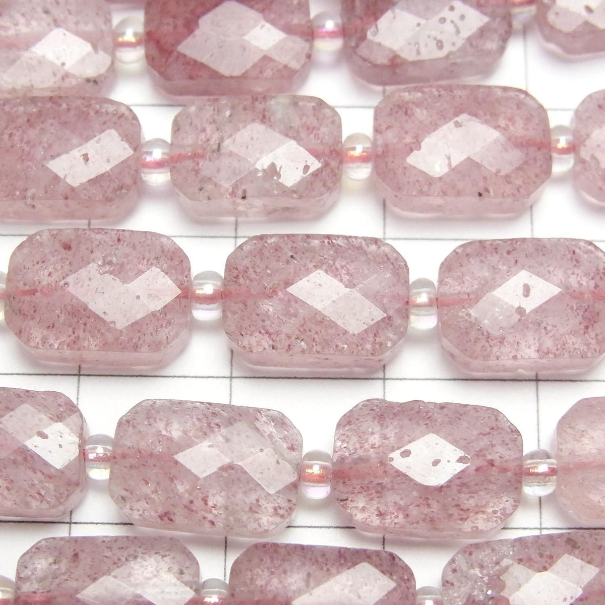 Pink Epidote AA Faceted Rectangle 12x8mm half or 1strand beads (approx. 14inch/34cm)