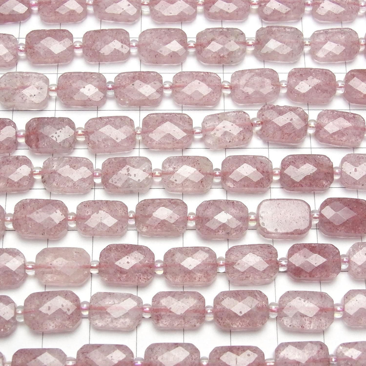Pink Epidote AA Faceted Rectangle 12x8mm half or 1strand beads (approx. 14inch/34cm)