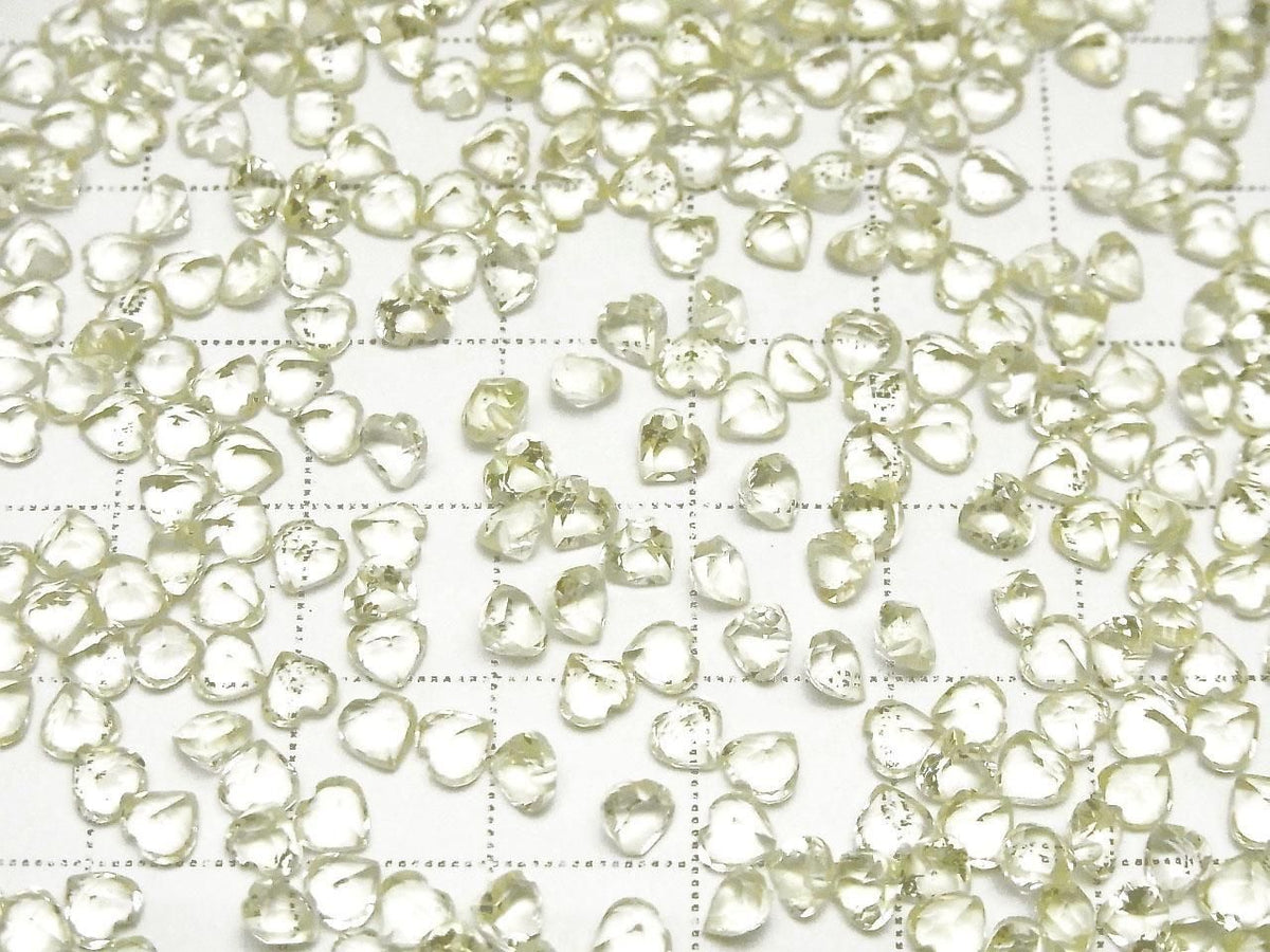 High Quality Lemon Quartz AAA Loose Stone Heart Shape Faceted 4x4mm 10pcs