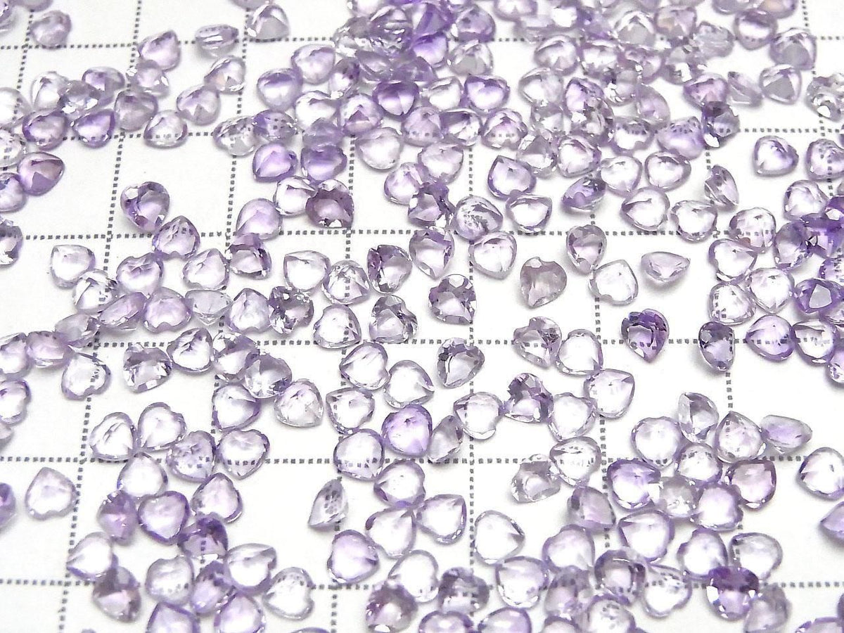 High Quality AAA Amethyst Loose Stone Heart Shape Faceted 4x4mm 10pcs