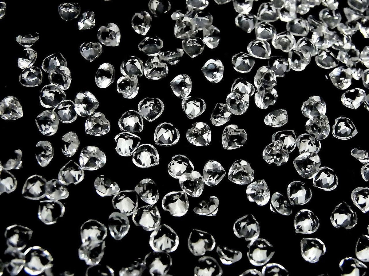 High Quality White Topaz AAA Loose Stone Heart Shape Faceted 4x4mm 10pcs