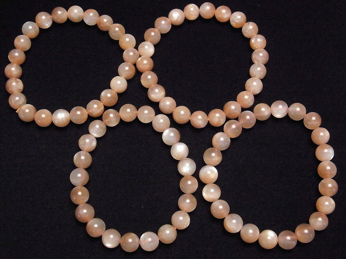 Bi-color Moonstone AAA- Round 8mm 1strand beads (Bracelet)