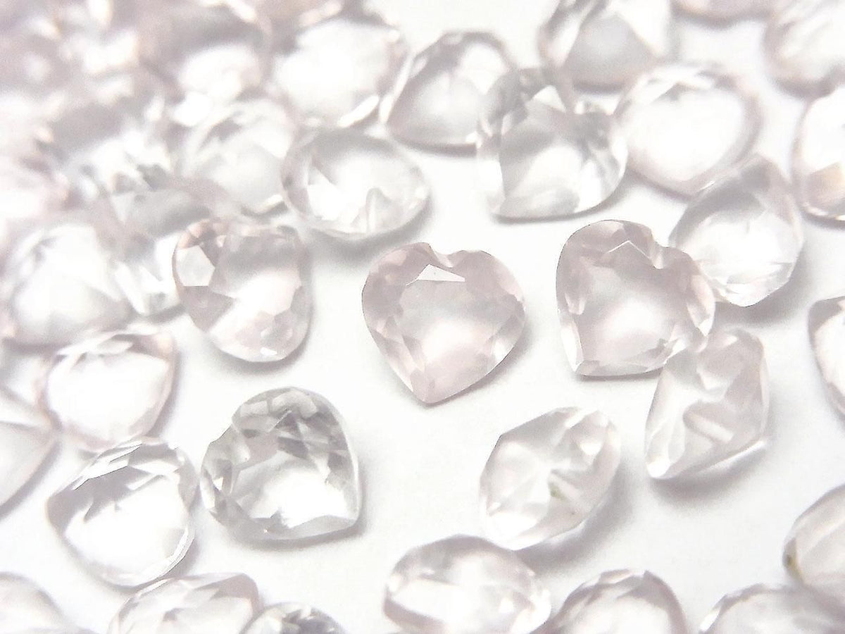 High Quality Rose Quartz AAA Loose Stone Heart Shape Faceted 6x6mm 5pcs