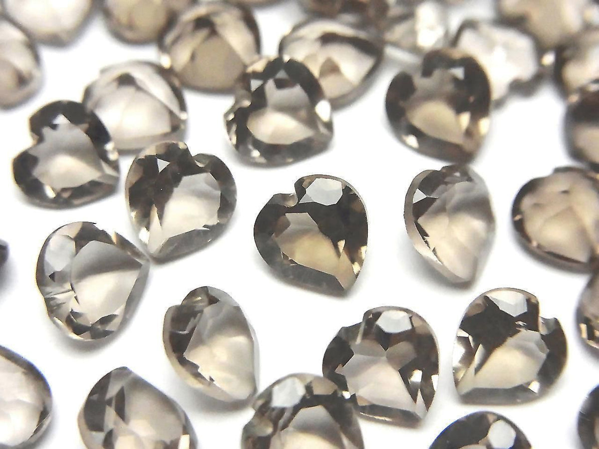 High Quality Smoky Quartz AAA Loose Stone Heart Shape Faceted 6x6mm 5pcs