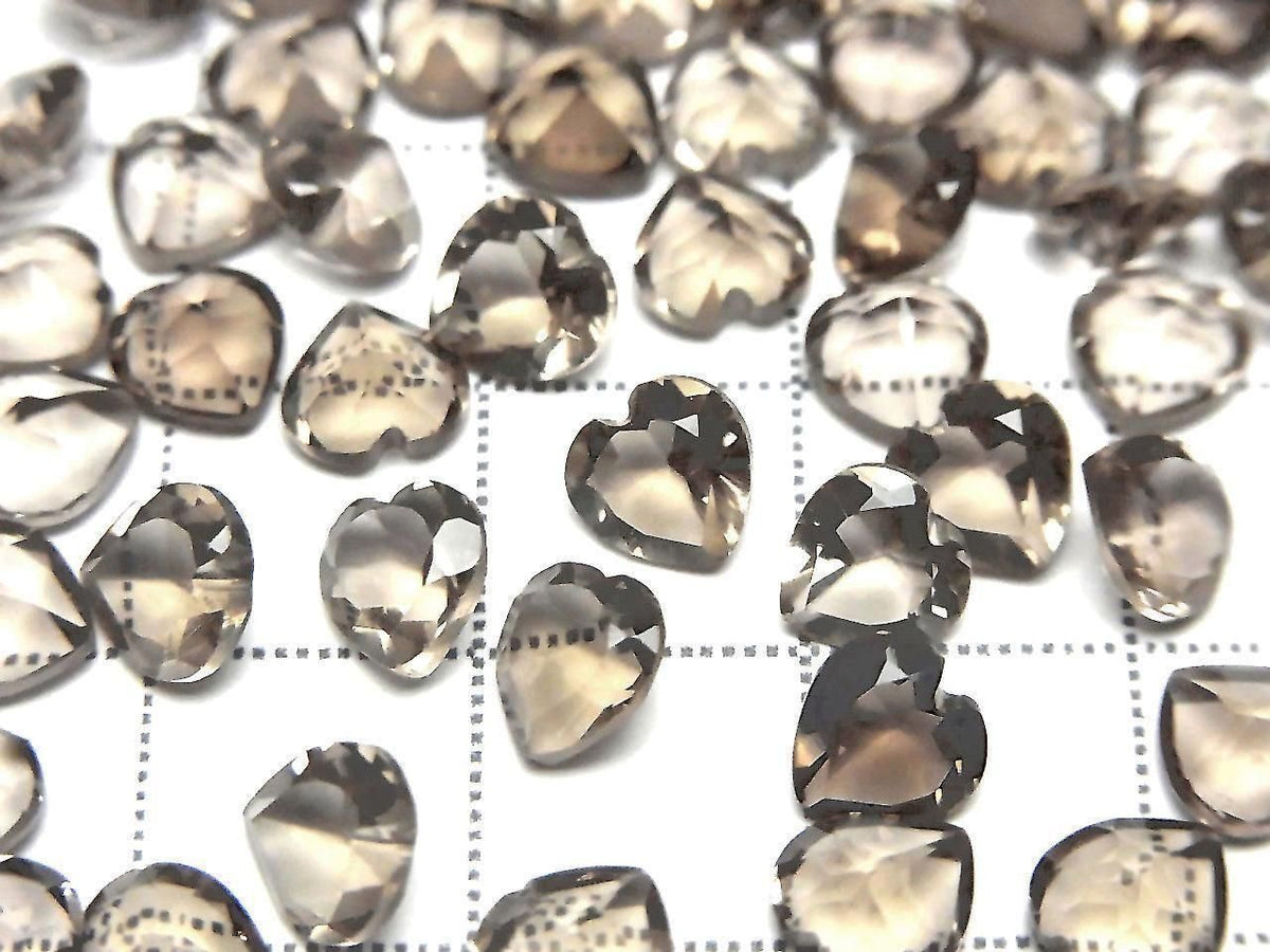 High Quality Smoky Quartz AAA Loose Stone Heart Shape Faceted 6x6mm 5pcs