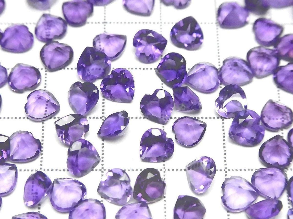 High Quality AAA Amethyst Loose Stone Heart Shape Faceted 6x6mm 5pcs