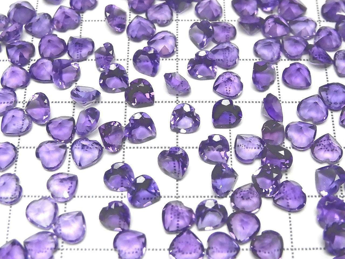 High Quality AAA Amethyst Loose Stone Heart Shape Faceted 6x6mm 5pcs