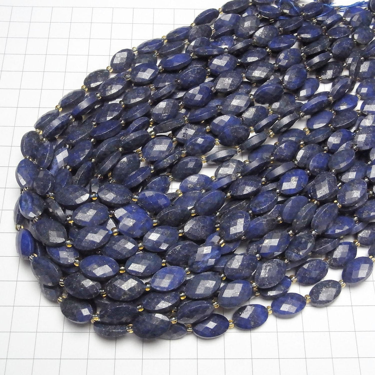 Lapislazuli AA Faceted Oval 14x9mm 1strand beads (aprx.14inch/34cm)