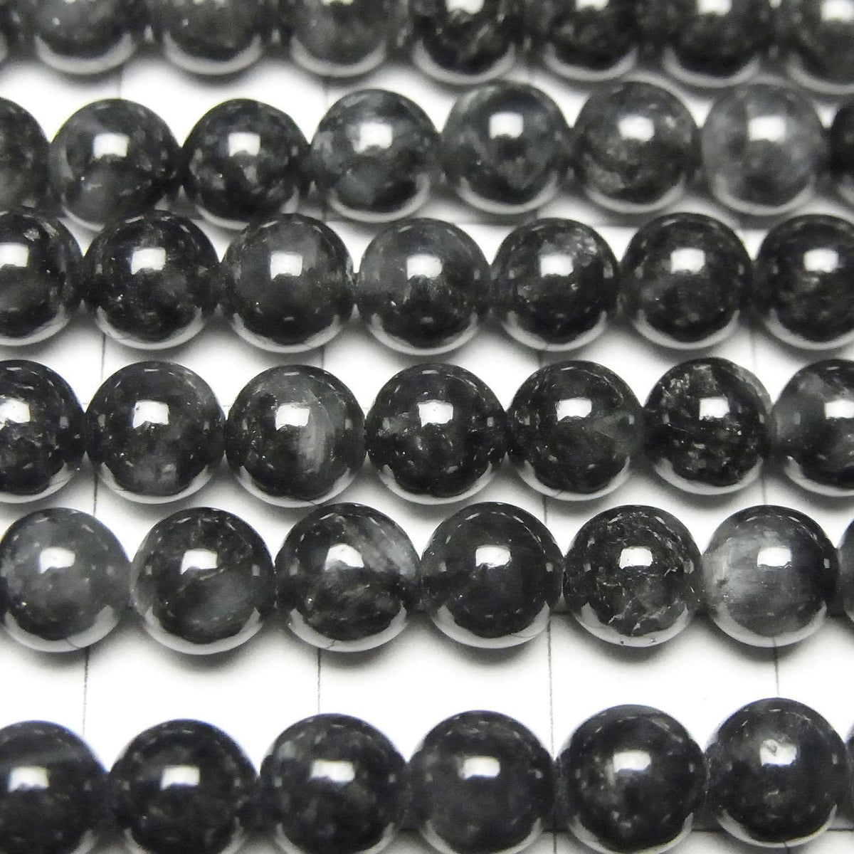 Black Jadeite AAA Round 6mm half or 1strand beads (approx. 15 inches/38 cm)