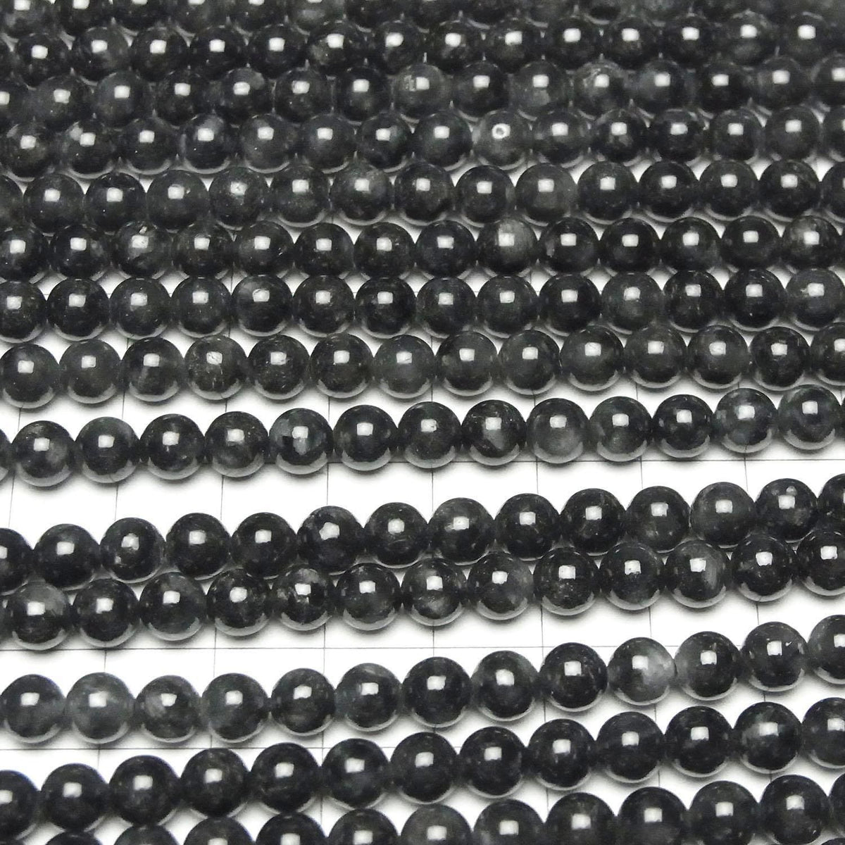 Black Jadeite AAA Round 6mm half or 1strand beads (approx. 15 inches/38 cm)