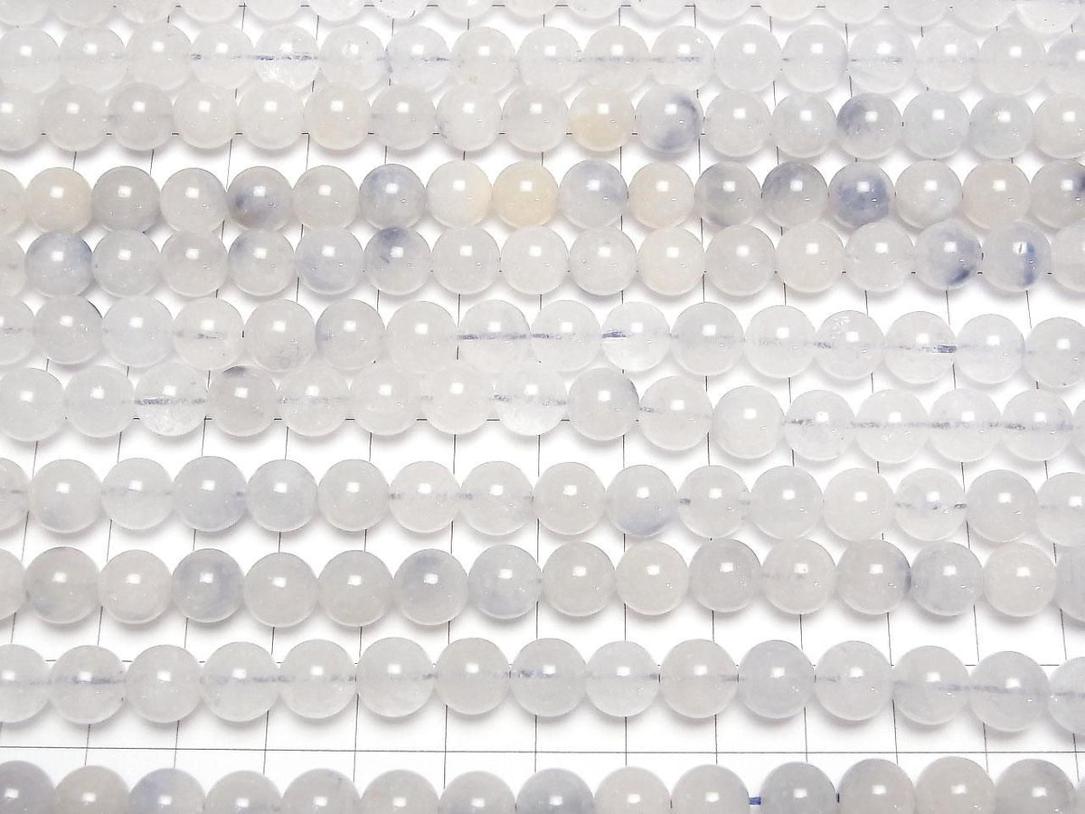 Dumortierite in Quartz AA Round 8mm 1strand beads (aprx.15inch/36cm)