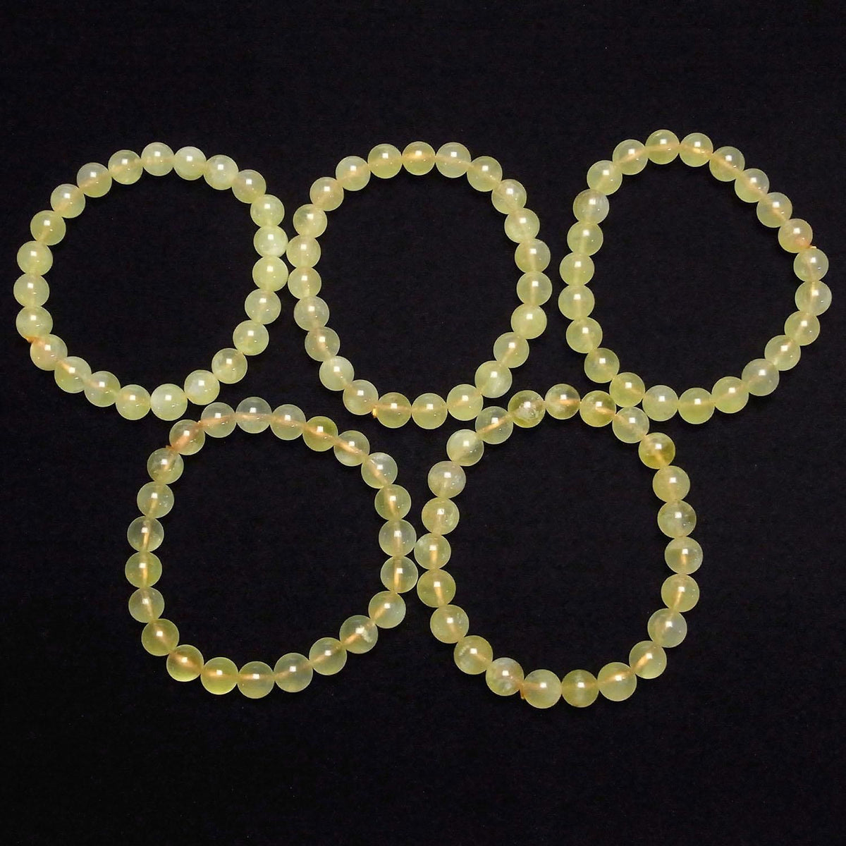Yellow Prehnite AAA- Round 8mm 1strand beads (Bracelet)