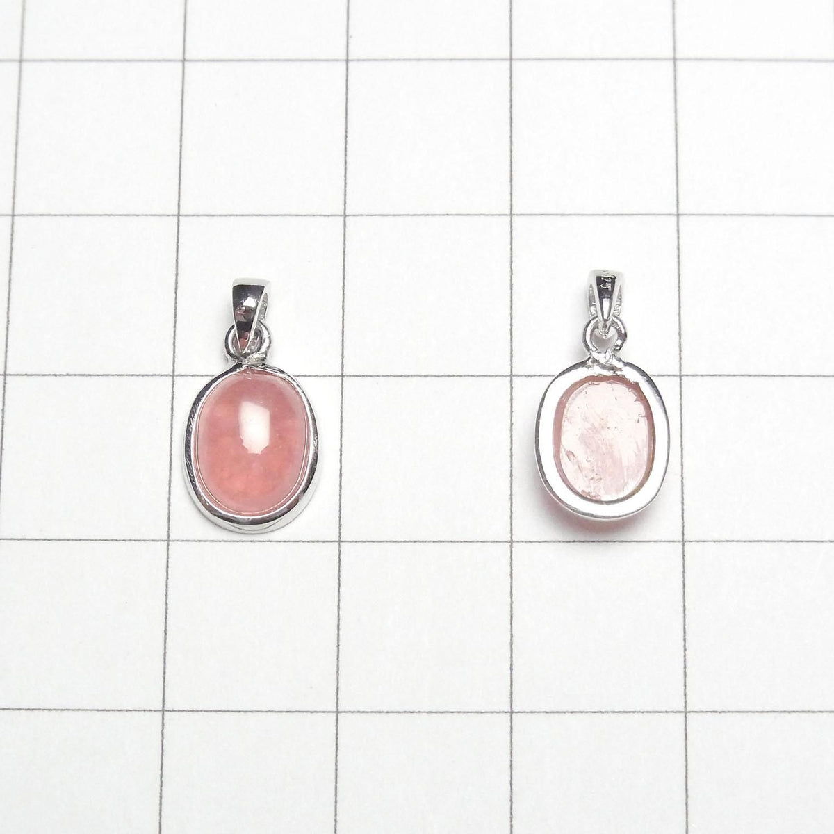 Argentine Rhodochrosite AAA Oval Pendant Silver925 1pc