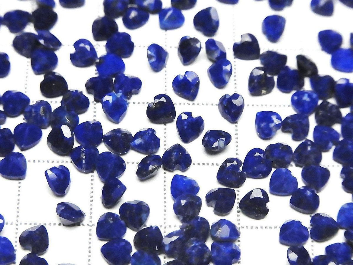 Lapislazuli AA++ Loose Stone Heart Shape Faceted 4x4mm 10pcs