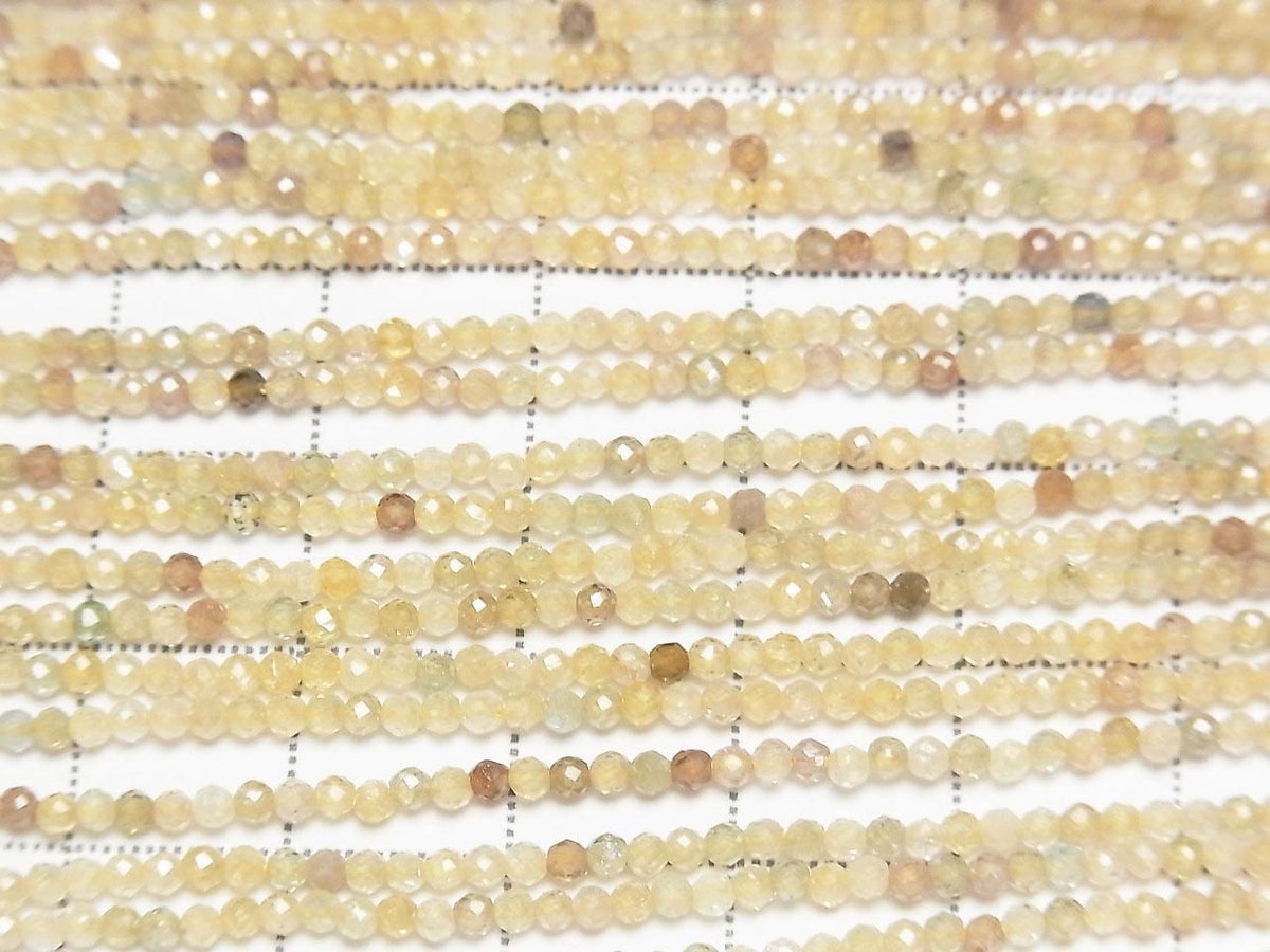 High Quality Natural Multicolor Zircon AAA- Faceted Round 2mm 1strand beads (approx. 15inch/38cm) High Quality!