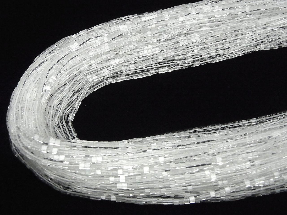 Crystal AAA- Cube 2x2x2mm 1strand beads (approx. 15inch/36cm)
