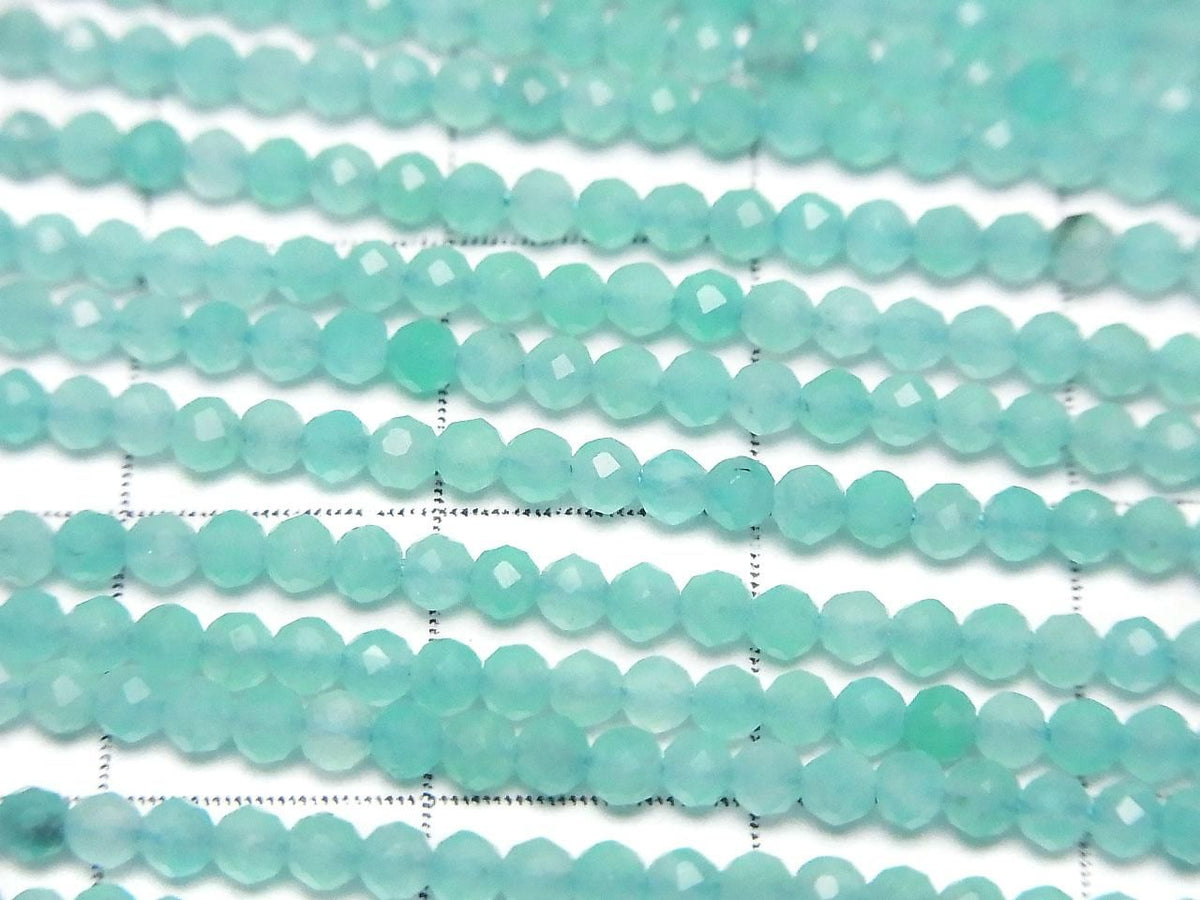 Indian Amazonite Silica AAA- Faceted Round 2mm 1strand beads (approx. 15inch/37cm) High Quality!