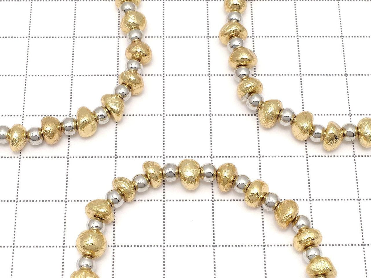 Meteorite (Altai meteorite) Nugget Yellow Gold 1strand beads (Bracelet)