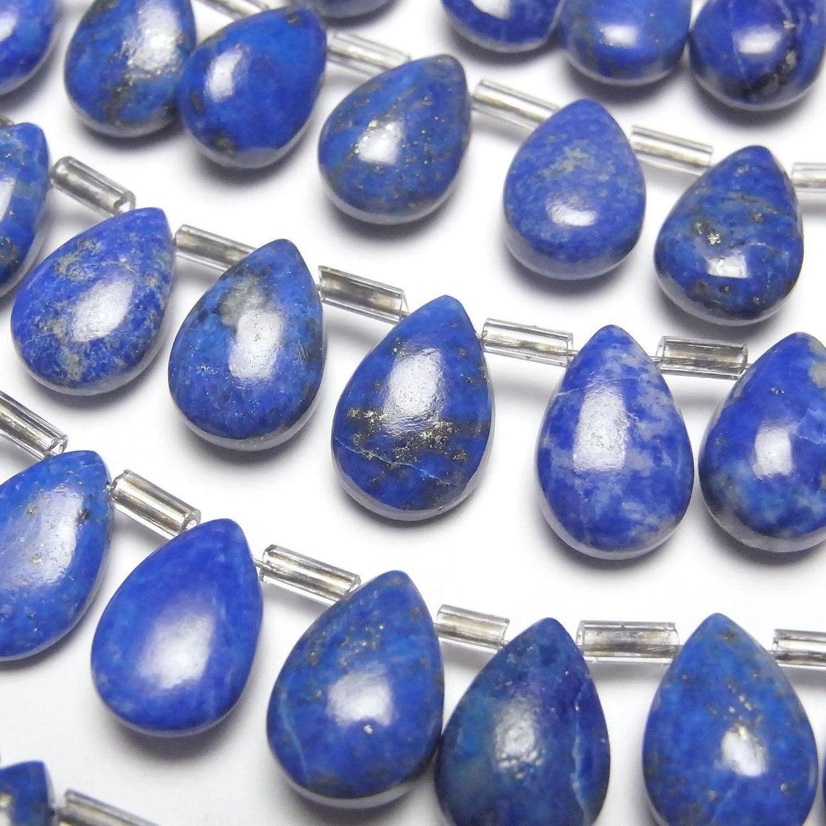 Lapislazuli AA+ Pear shape (Smooth) 12x8mm 1strand beads (13pcs )