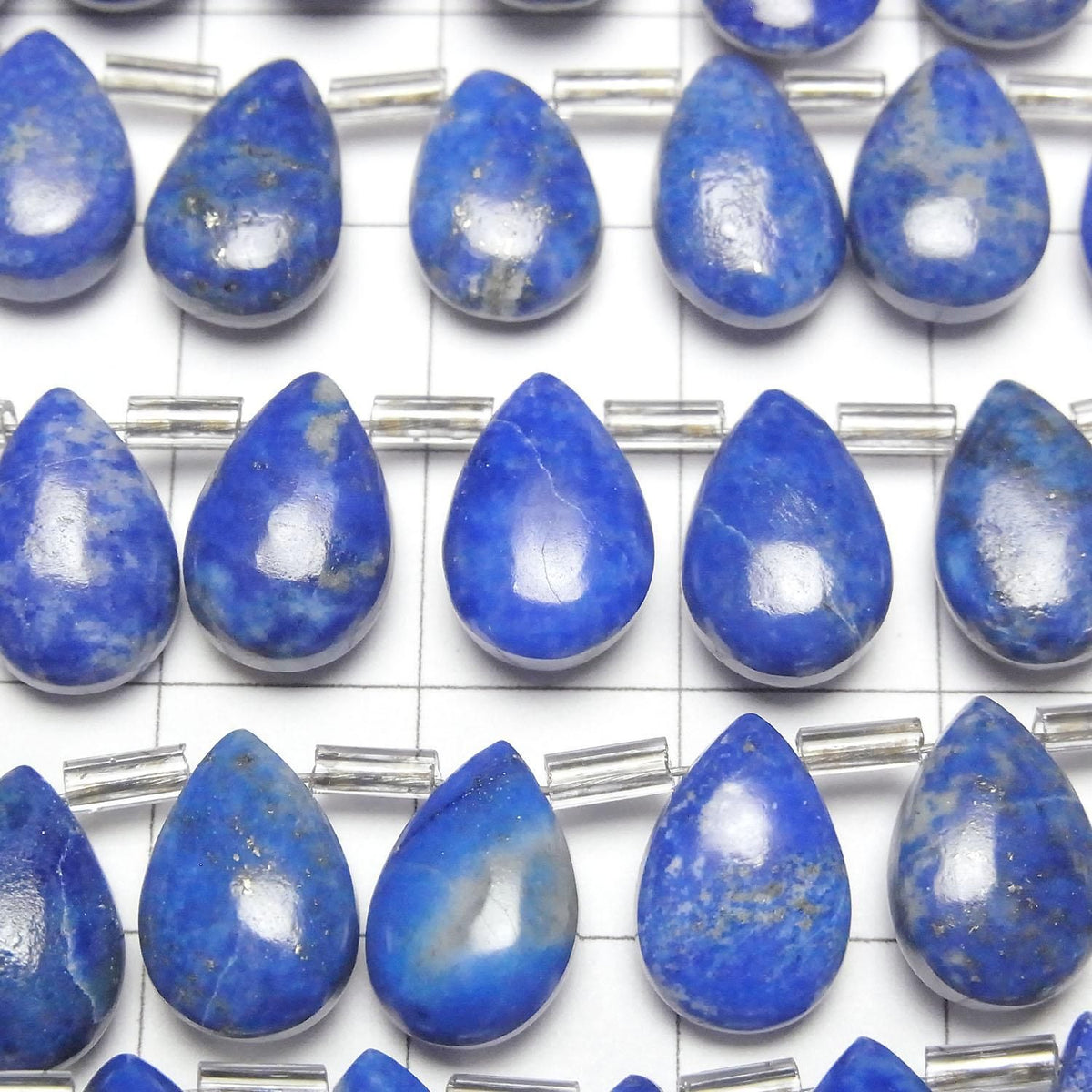 Lapislazuli AA+ Pear shape (Smooth) 12x8mm 1strand beads (13pcs )