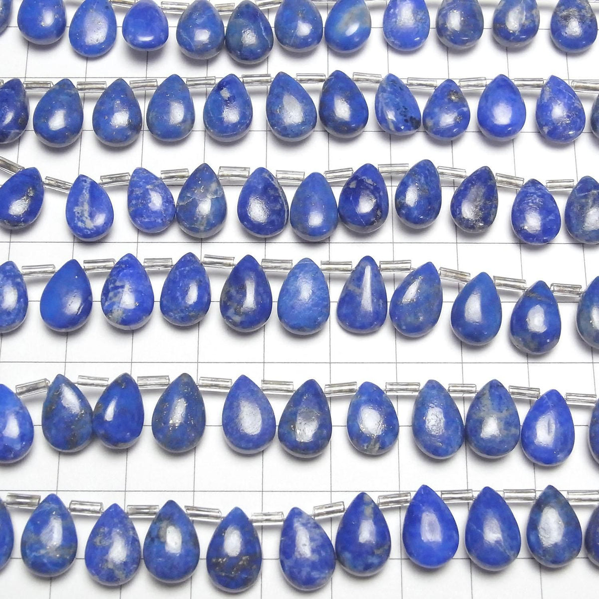 Lapislazuli AA+ Pear shape (Smooth) 12x8mm 1strand beads (13pcs )