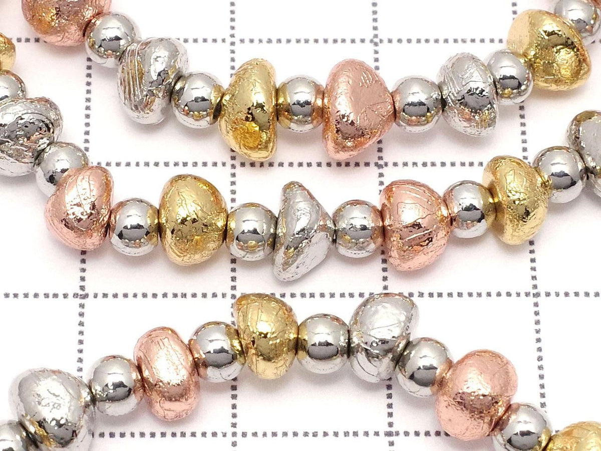 Meteorite (Altai meteorite) Nugget multi-color 1strand beads (Bracelet)