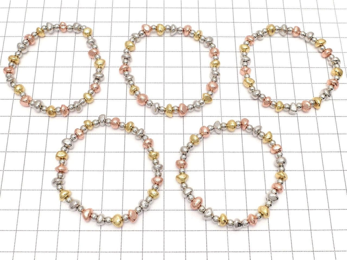 Meteorite (Altai meteorite) Nugget multi-color 1strand beads (Bracelet)
