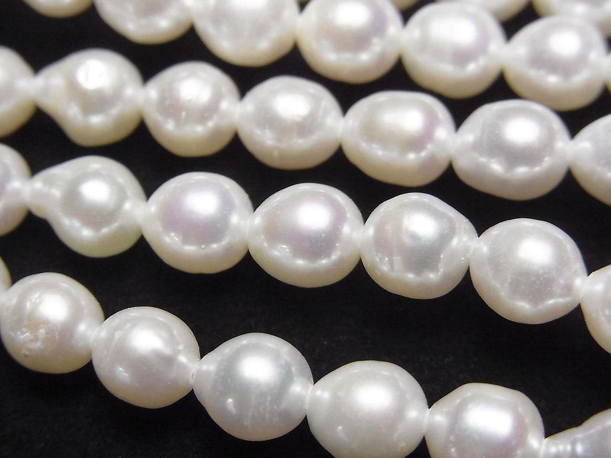 Fresh Water Pearl AA+ Rice Drop 7x6x6mm White 1strand beads (approx. 15inch/37cm)