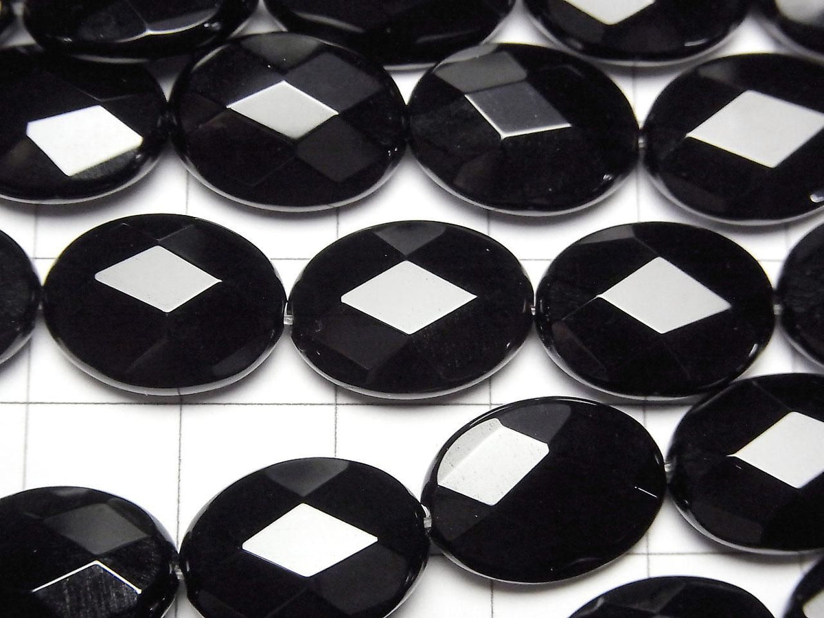 Onyx Faceted Oval 16x12mm half or 1strand beads (aprx.15inch/36cm)