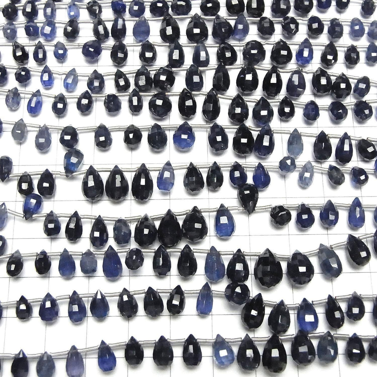 High Quality Sapphire AAA- Faceted Drop half or 1strand beads (aprx.7inch/18cm)