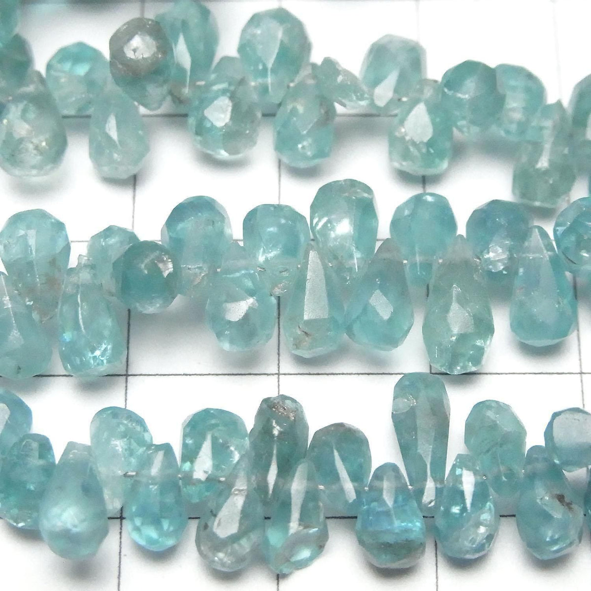 Apatite AA Drop Faceted Briolette 1strand beads (aprx.15inch/38cm)