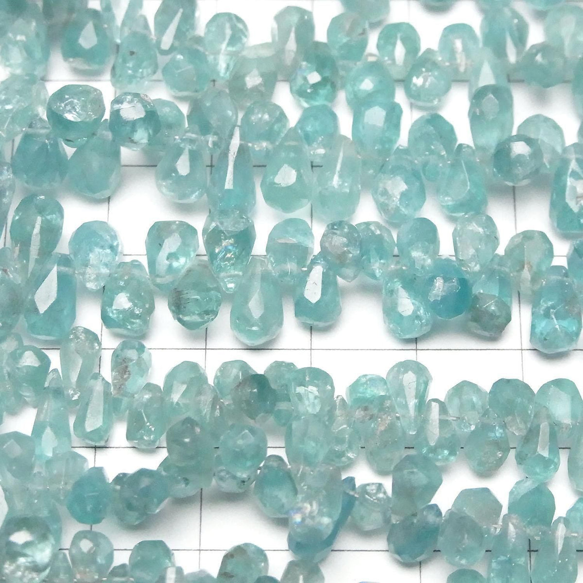 Apatite AA Drop Faceted Briolette 1strand beads (aprx.15inch/38cm)