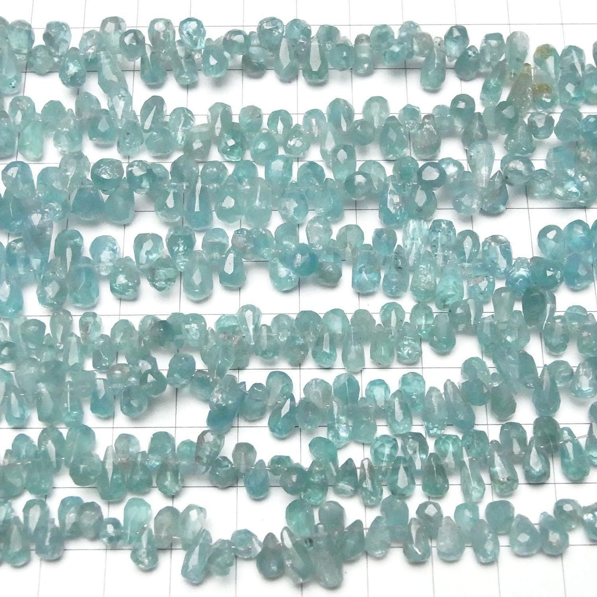Apatite AA Drop Faceted Briolette 1strand beads (aprx.15inch/38cm)
