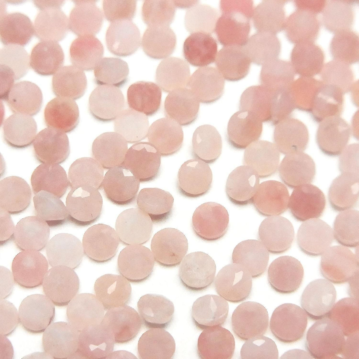 Pink Opal AA++ Loose Stone Round Faceted 3x3mm 10pcs