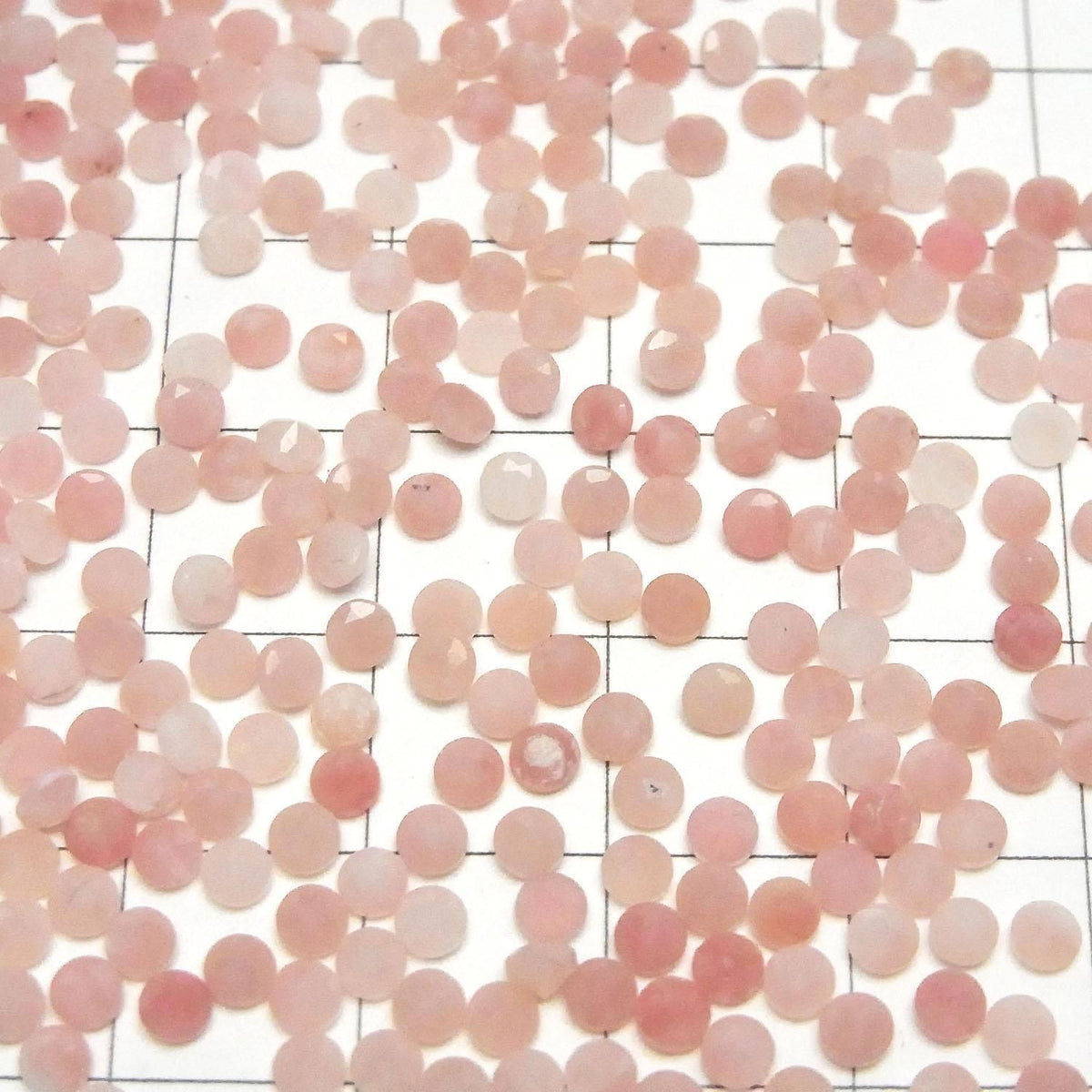 Pink Opal AA++ Loose Stone Round Faceted 3x3mm 10pcs