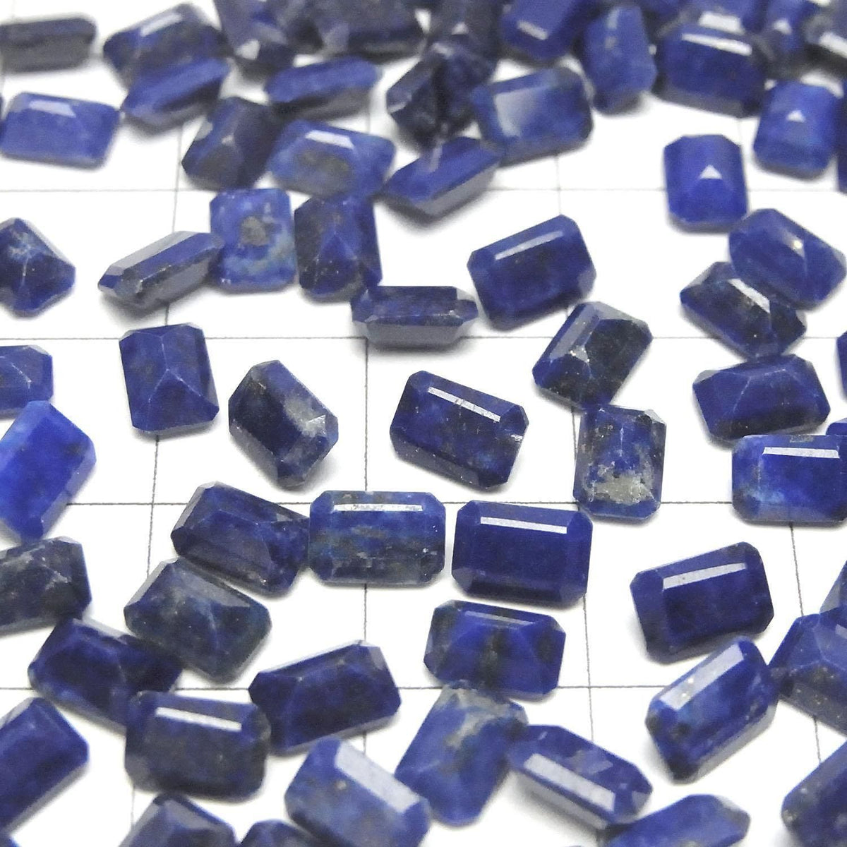 Lapislazuli AA++ Loose Stone Rectangle Faceted 6x4mm 10pcs