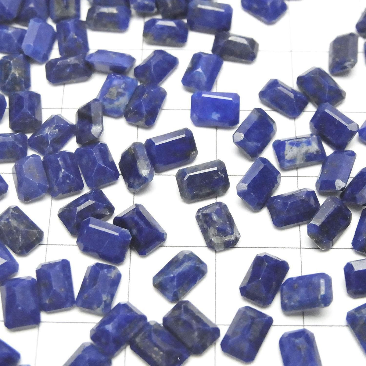Lapislazuli AA++ Loose Stone Rectangle Faceted 6x4mm 10pcs