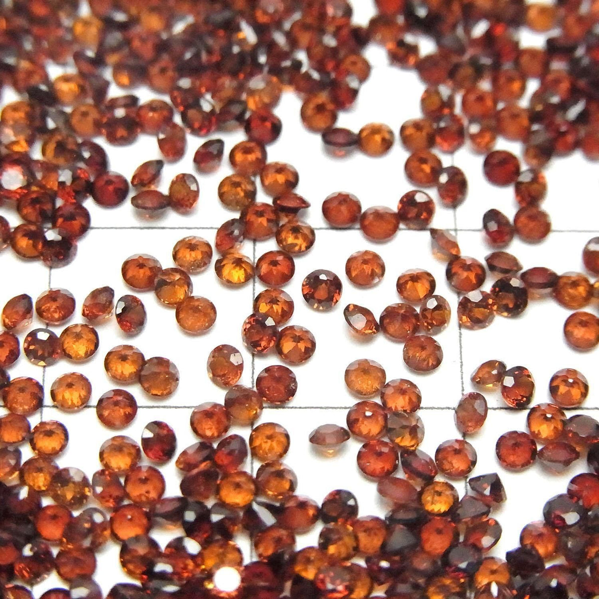 High Quality Hessonite Garnet AAA- Loose stone Round Faceted 2x2mm 20pcs