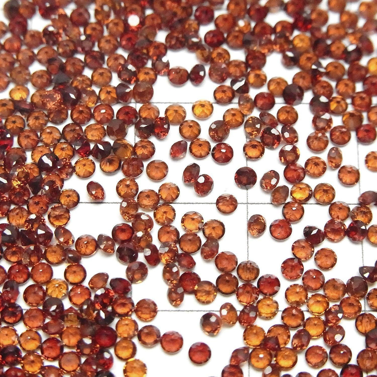 High Quality Hessonite Garnet AAA- Loose stone Round Faceted 2x2mm 20pcs