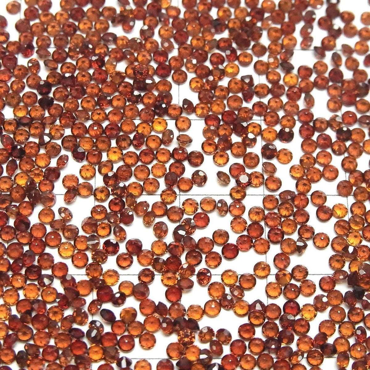 High Quality Hessonite Garnet AAA- Loose stone Round Faceted 2x2mm 20pcs
