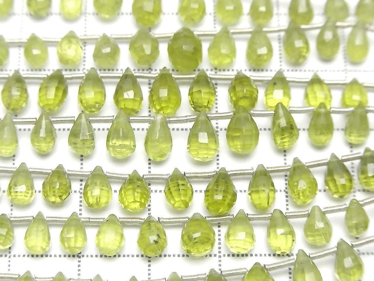 Peridot AA++ Faceted Drop half or 1strand beads (aprx.7inch/18cm)